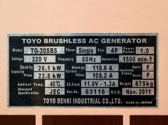 Дизельный генератор TOYO TG-30SBS - миниатюра 3
